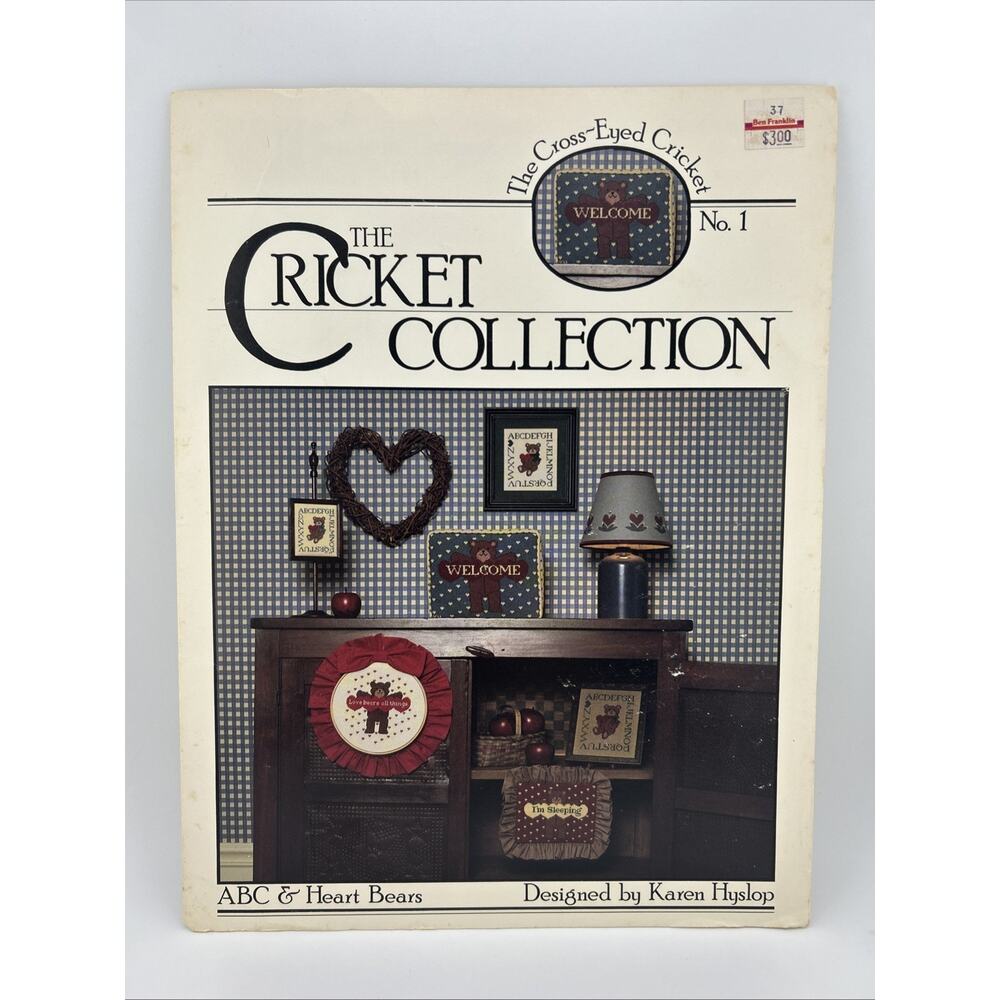 THE CRICKET COLLECTION #1 CROSS STITCH ABC & Heart Bears